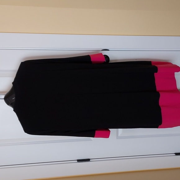 NWT Jones New York Dress Black and Pink Dress with Attached Coat - Picture 6 of 13